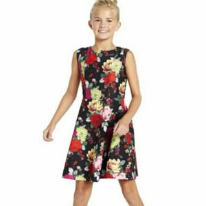Baker By Ted Baker Dress Sz 14 Girls Floral Butterfly Whimsical Sleeveless Mini
